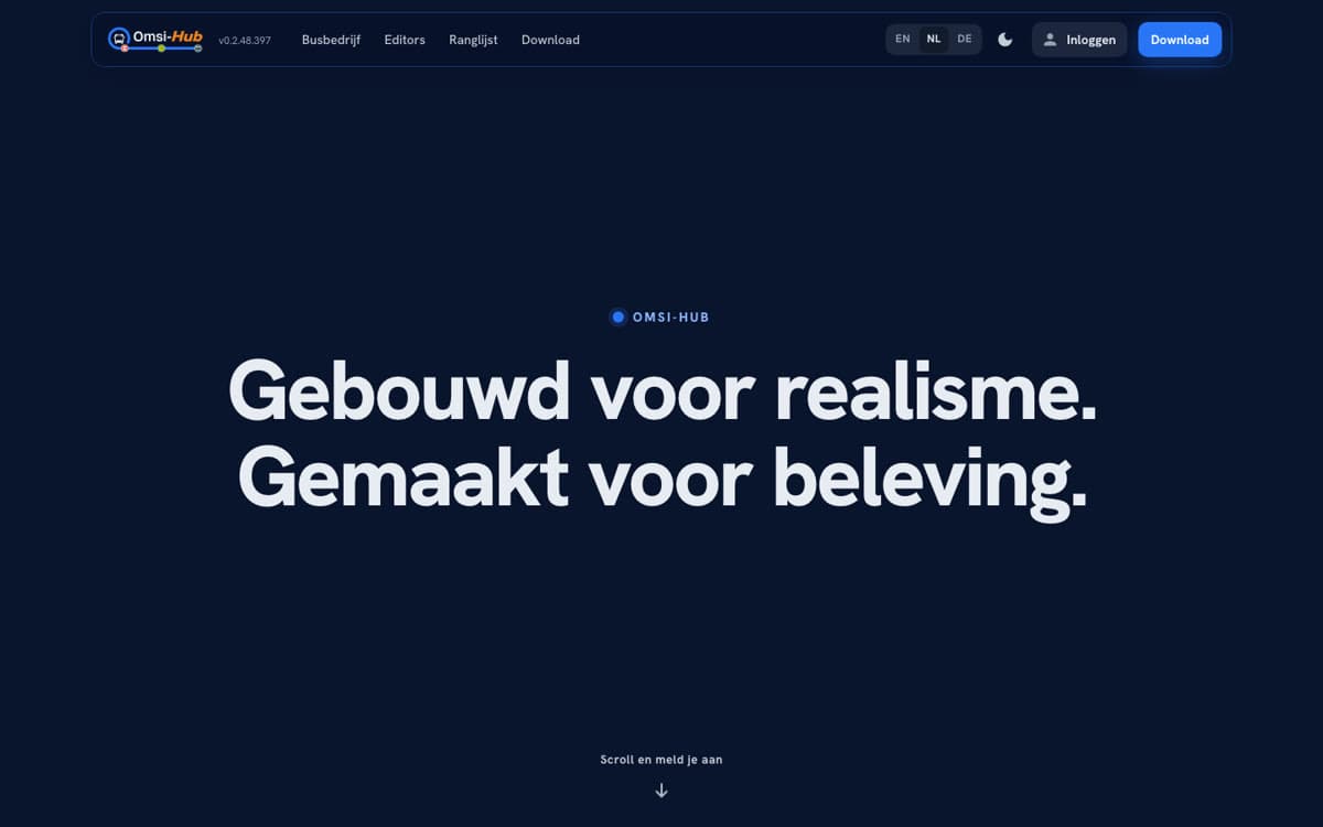 Screenshot van Omsi-Hub
